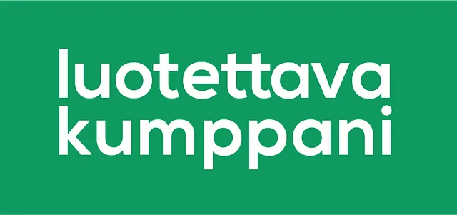 Luotettava kumppani -logo